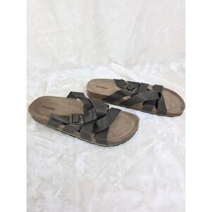 Northside Women's Olive Green Double‎ Strap Cork Footbed Sandals Size 11
